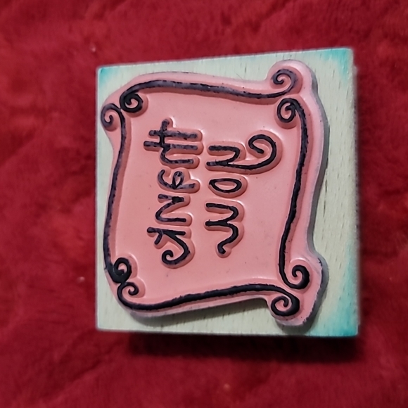 Phrase Thank You Footprints Wooden Rubber Stamp - Picture 2 of 4